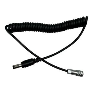 Coiled Power Cable DC to 2‎ Pin Connector Black Cord Replacement Blackmagic